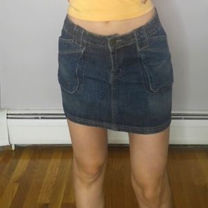 Miniskirt 100% cotton size 26 in jean, like new